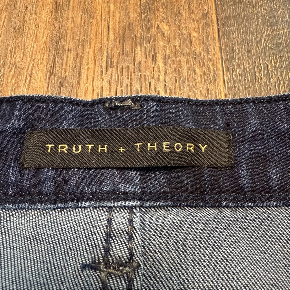 Truth + Theory Dark Blue Denim Shorts - Picture 3 of 7
